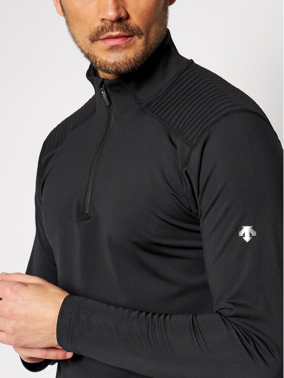 Descente Descente Bluză tehnică Piccard DWMQGB23 Negru Regular Fit