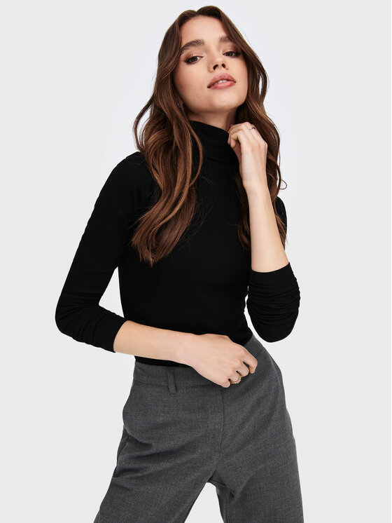 ONLY Rollkragenpullover Sille 15256046 Schwarz Slim Fit | Modivo.de