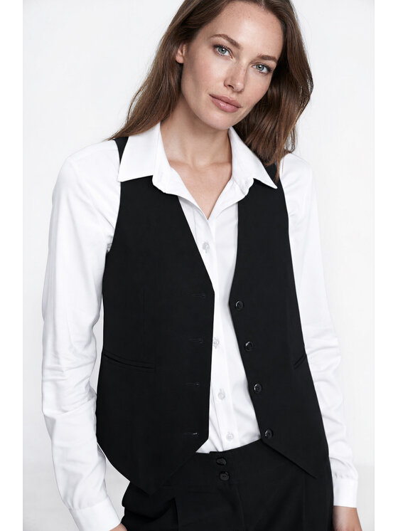 NIFE NIFE Kamizelka KA08 Czarny Tailored Fit