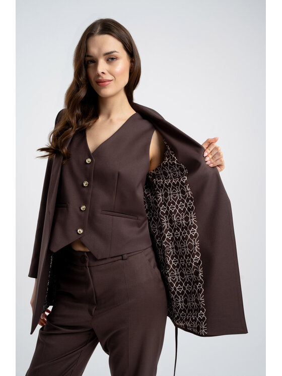 CLICK CLICK Σακάκι 70-951 Καφέ Regular Fit