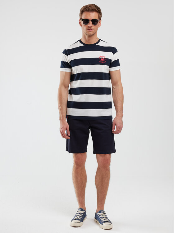 BIG STAR BIG STAR T-Shirt REMIR Granatowy Basic Fit