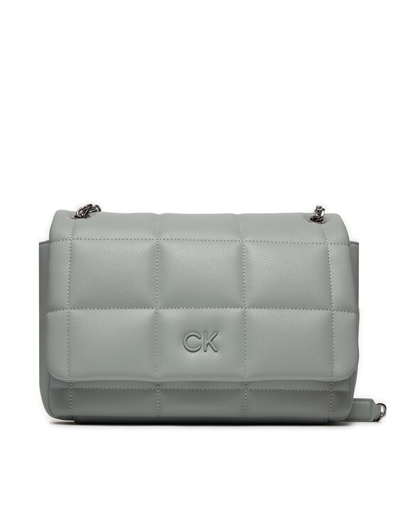 Geantă Calvin Klein Square Quilt Conv Shoulder Bag K60K612332 Gri