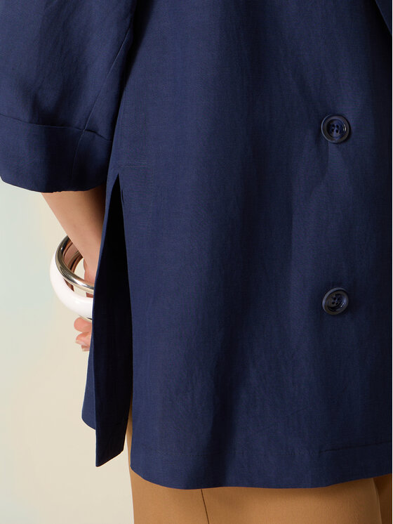 Oltre Oltre Giacca di transizione R008J100325N034 Blu Baggy Fit