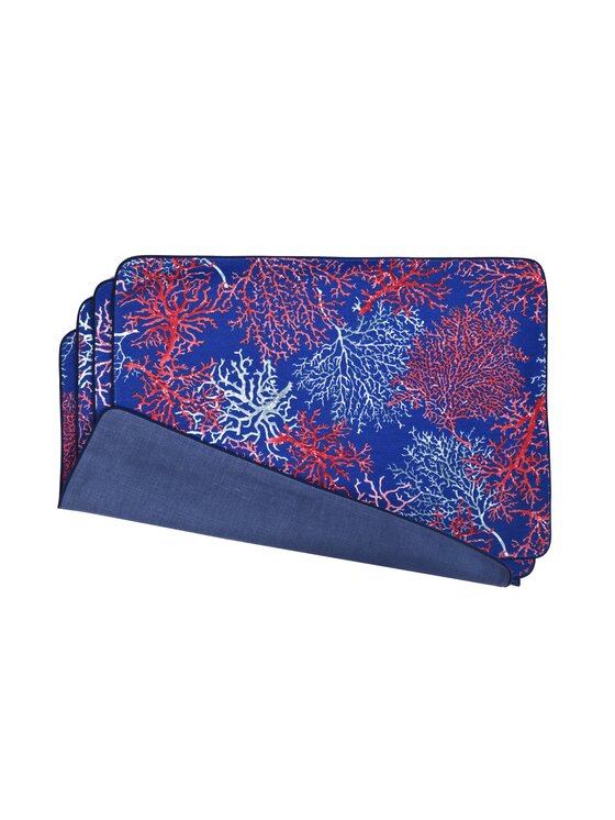 Roseberry Home Roseberry Home Podkładka na stół dwustronna Seaweed & Royal Blue Niebieski