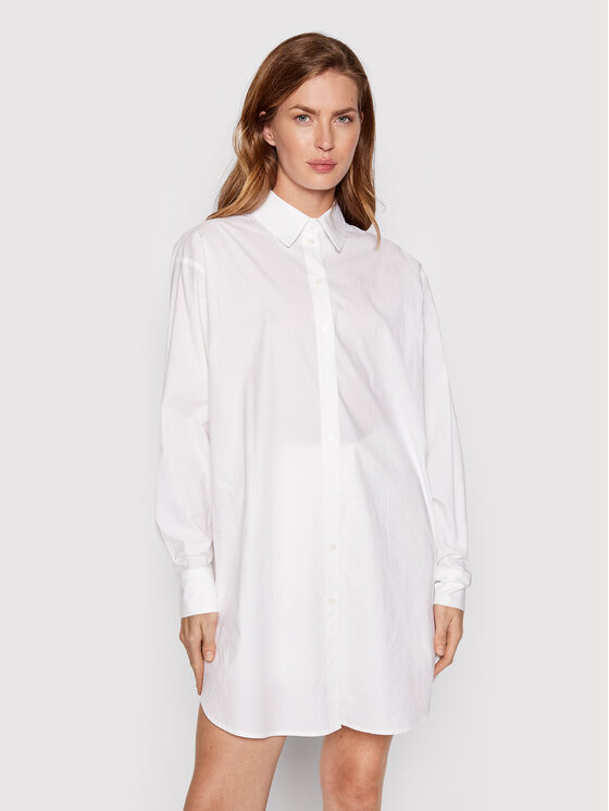 KARL LAGERFELD Tunică Logo 221W1604 Alb Relaxed Fit 221W1604 imagine noua