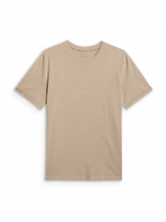 4F 4F T-Shirt TREKKING Beżowy Regular Fit