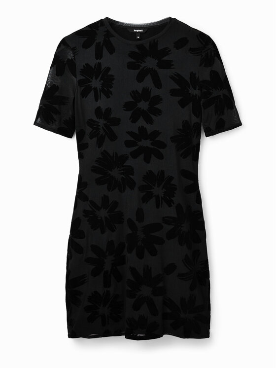 Desigual Desigual Vsakodnevna obleka Oxford 23SWVK19 Črna Slim Fit