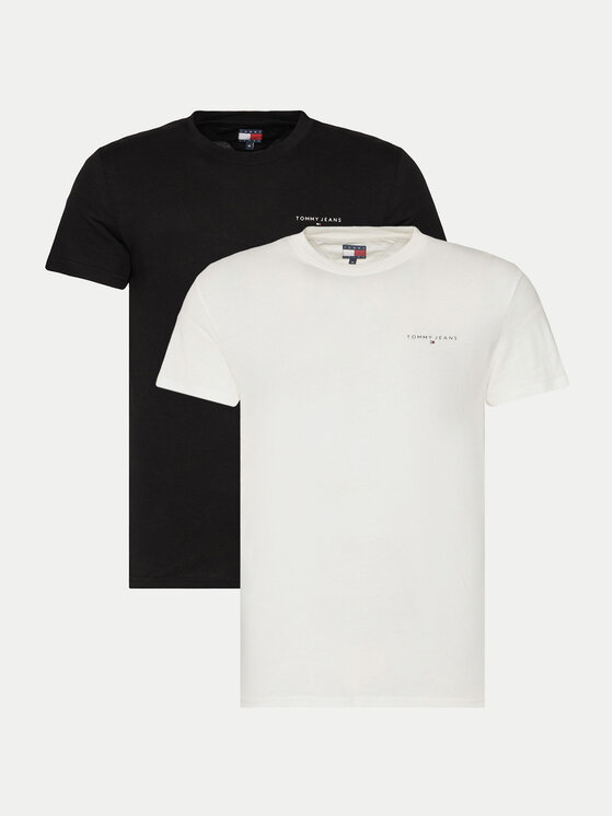 Férfi 2 póló készlet Tommy Jeans, Méret: L, Színes, Linear DM0DM20353