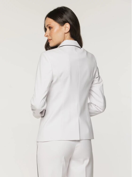 Willsoor Willsoor Marynarka 68128 Biały Regular Fit