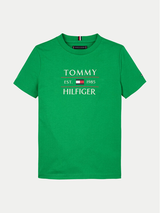 Tommy Hilfiger Tommy Hilfiger Marškinėliai KB0KB09538 D Žalia Regular Fit