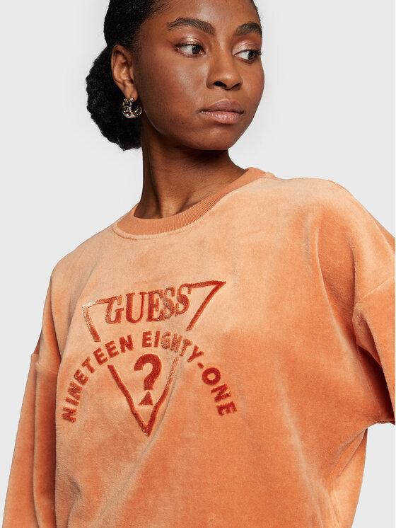 Felpa Logo W2BQ21 KBBN0 Arancione Regular Fit