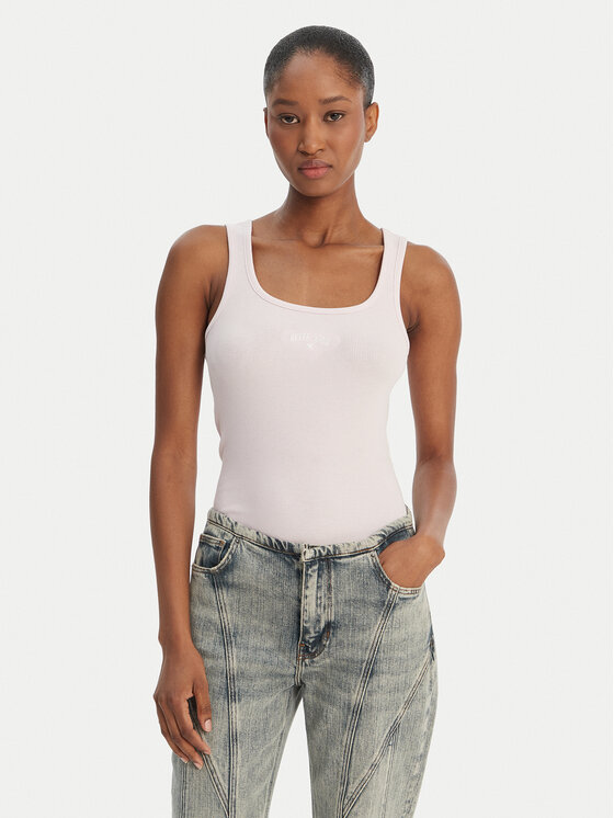 Guess Jeans Guess Jeans Top W6GPZ2 KA0H1 Růžová Slim Fit