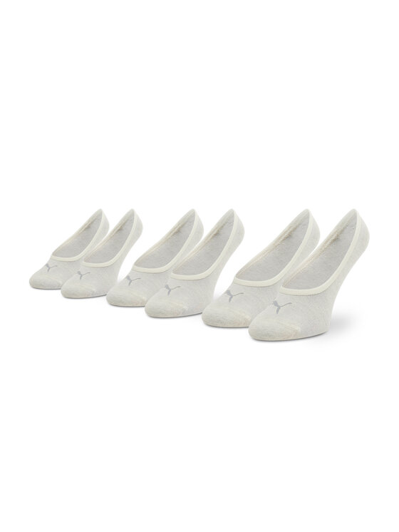Puma Súprava 3 párov krátkych ponožiek unisex Footie 906930 30 Sivá