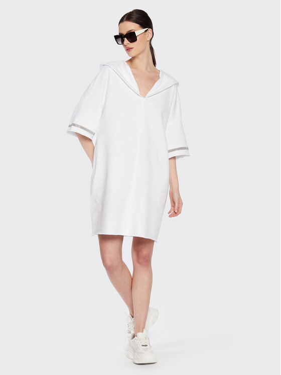 Fabiana Filippi Fabiana Filippi Vsakodnevna obleka ABD273W179 Bela Regular Fit