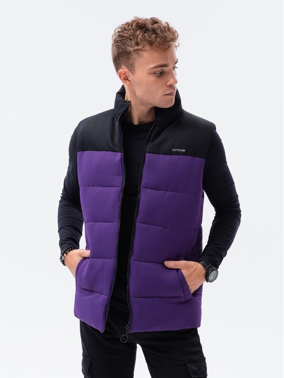 Ombre Ombre Kurtka zimowa V36 Fioletowy Regular Fit