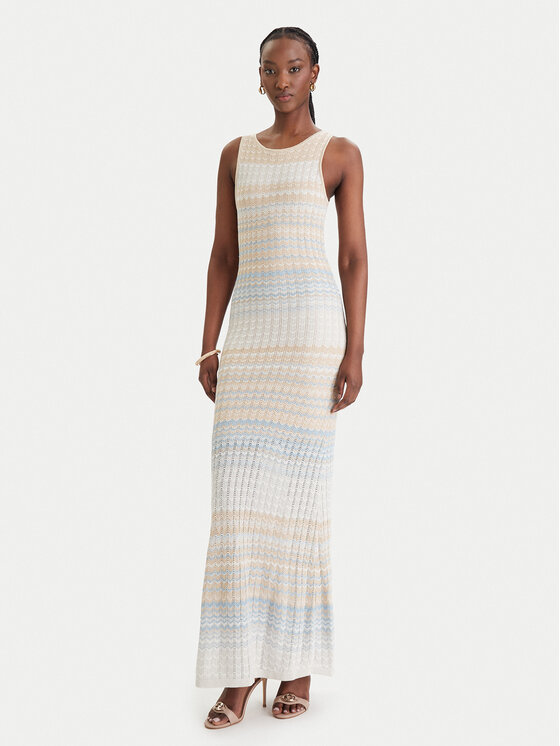 Guess Rochie tricotată W6GKAT Z0936 Bej Regular Fit