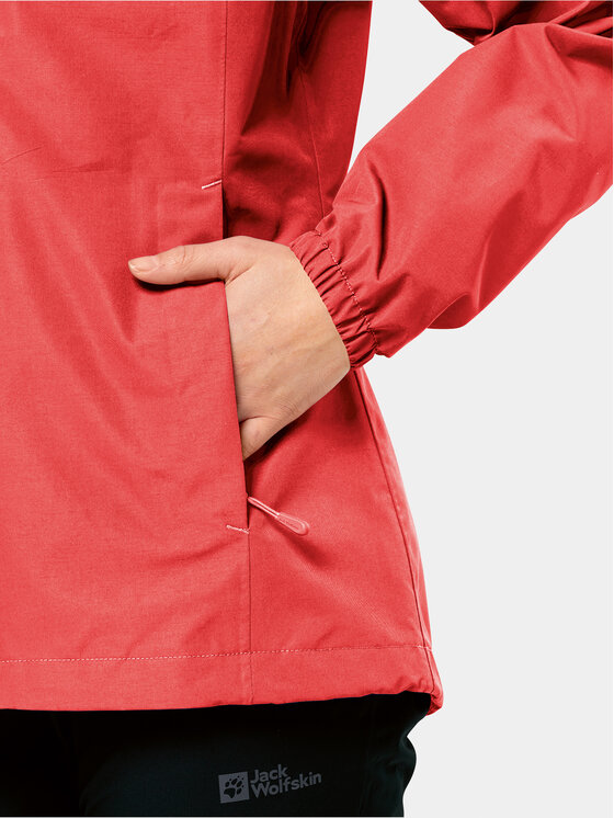 Jack Wolfskin Jack Wolfskin Kurtka przeciwdeszczowa Stormy Point 1111202 Czerwony Regular Fit