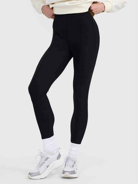 4F 4F Legginsy APRES SKI Czarny Slim Fit