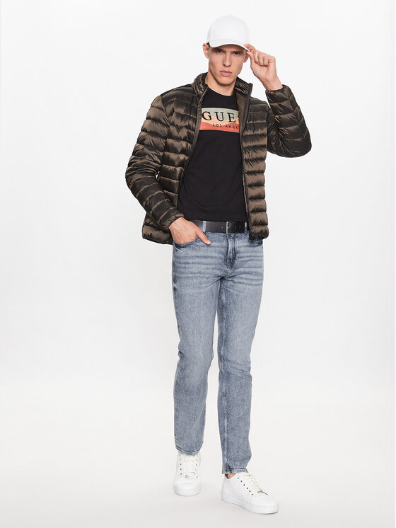 Guess Guess Μπουφάν μεταβατικό M1RL47 WDQ50 Καφέ Comfort Fit