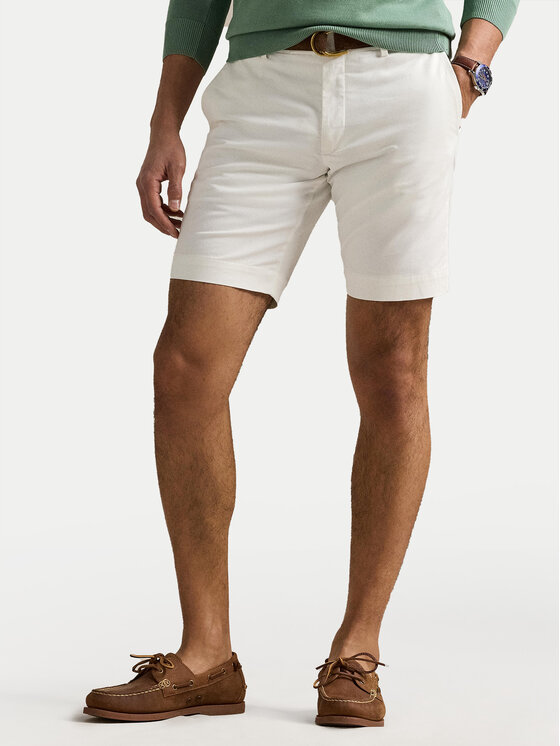 Polo Ralph Lauren Polo Ralph Lauren Pantalon scurți din material 710646709001 Alb Slim Fit