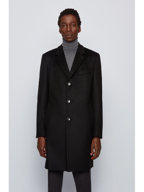 BOSS Boss Wollmantel Nye2 50438689 Schwarz Regular Fit
