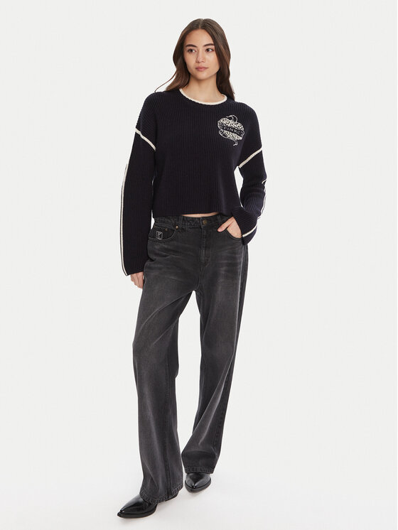 PINKO PINKO Svetr Alicudi 105397 A2PK Tmavomodrá Regular Fit