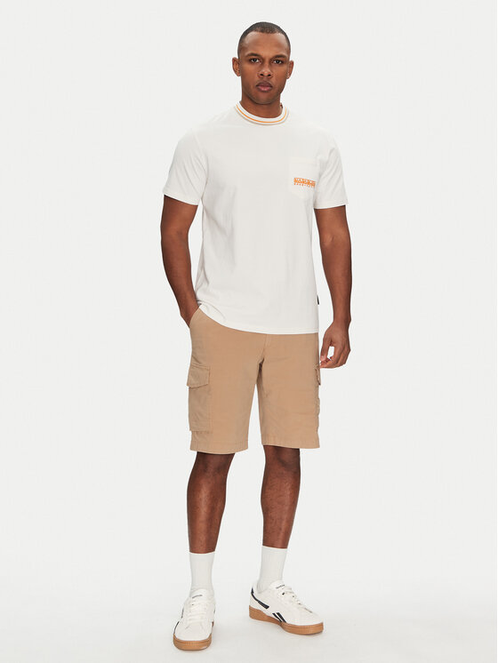 Napapijri Napapijri T-Shirt S-Murlo NP0A4IEJN1A1 Biały Regular Fit