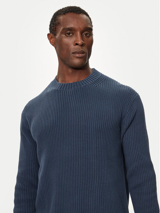 Calvin Klein Jeans Calvin Klein Jeans Sweter Linear J30J326888 Granatowy Relaxed Fit