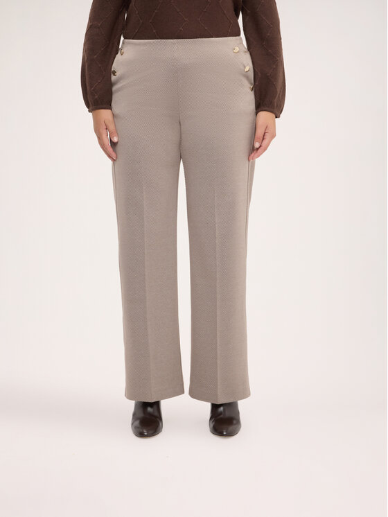 Fiorella Rubino Fiorella Rubino Spodnie materiałowe P032L002588N0R2 Kremowy Regular Fit