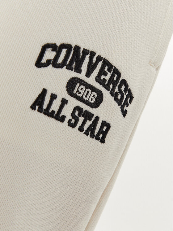 Converse Converse Spodnie dresowe Heritage 10026779-A03 Écru Standard Fit