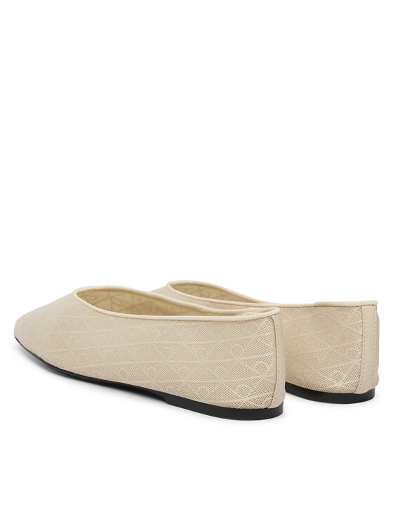 Calvin Klein Calvin Klein Balerina Square Ballerina Aop Mesh HW0HW02937 Ekru