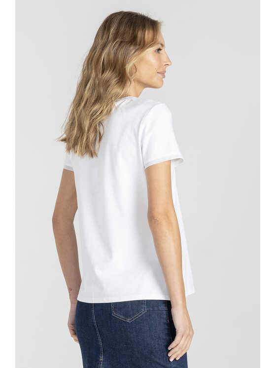 Deni Cler Milano Deni Cler Milano T-Shirt T-DC-T250-E5-10-10-1 Biały Regular Fit