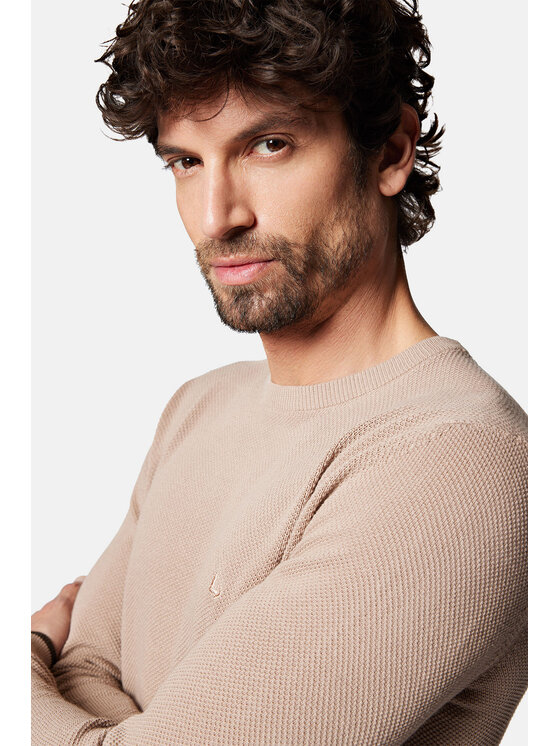 Lancerto Lancerto Sweter Clive SW073223000096 Beżowy Regular Fit