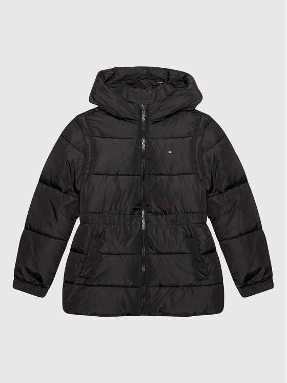 Tommy Hilfiger Tommy Hilfiger Žieminė striukė KG0KG06690 Juoda Regular Fit