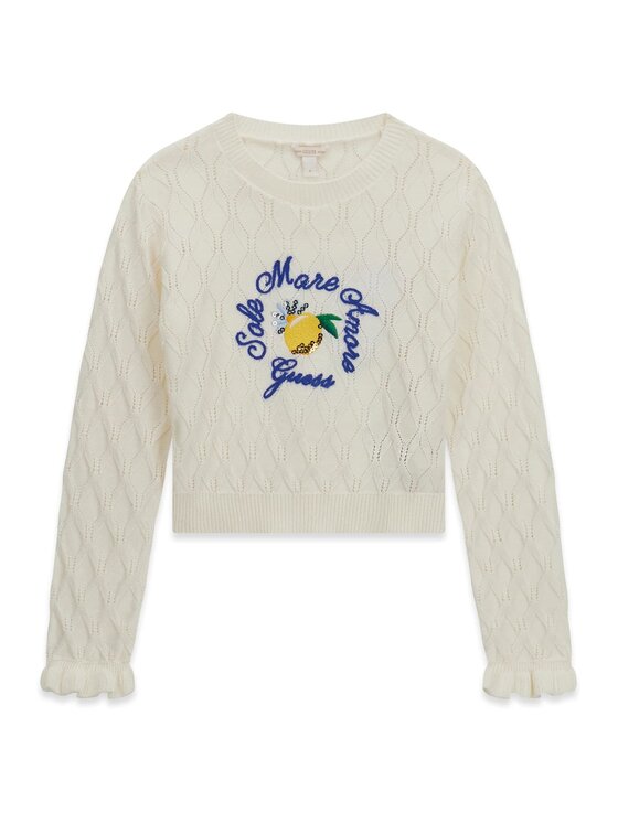 Guess Kids Guess Kids Sweter 181416 Biały Classic Fit