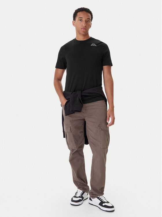 Kappa Kappa Комплект тениски Logo Myrto 322563W Черен Regular Fit