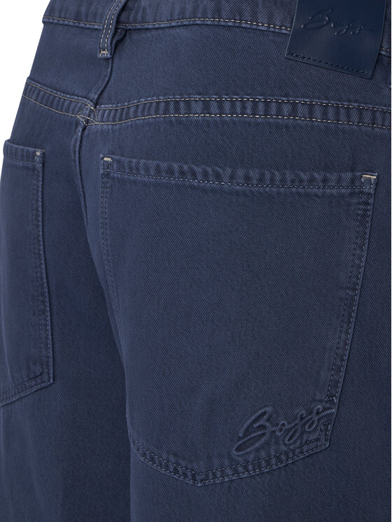 BOSS BOSS Džínsy Slouchy 50552533 Tmavomodrá Wide Leg