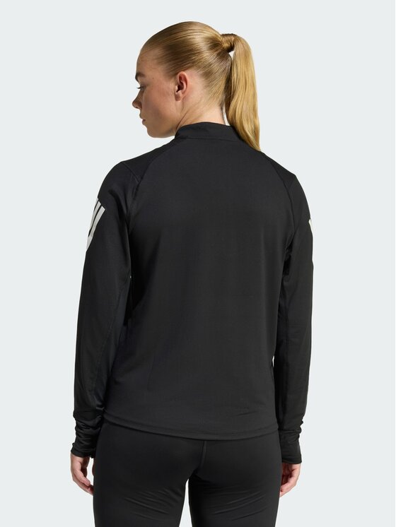 adidas adidas Pulóver adi365 Iconic Running 1/2 Zip Fekete Regular Fit