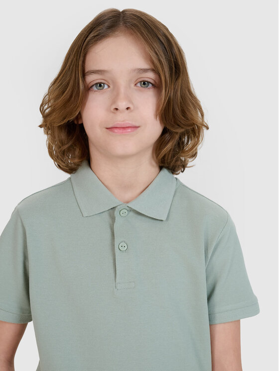 4F 4F Polo BASIC+ Zielony Regular Fit