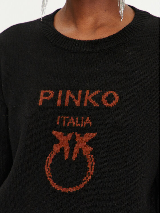 PINKO Pinko Džemper Logo 100414 Y7Z4 Crna Regular Fit