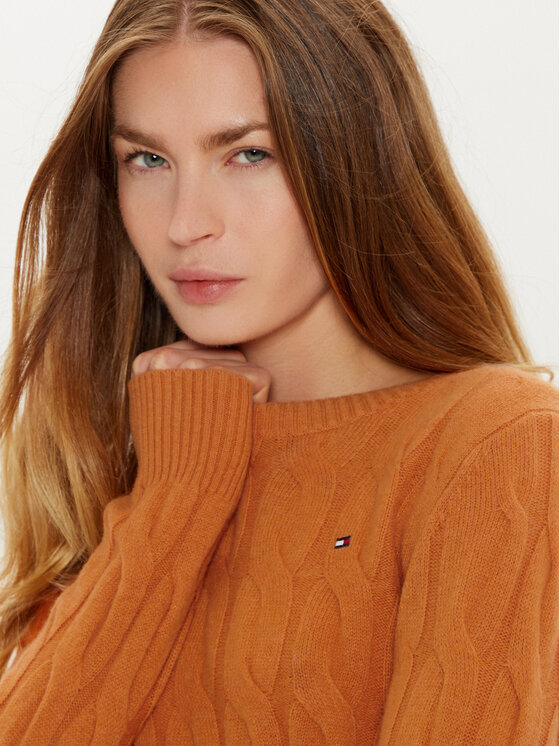 Tommy Hilfiger Tommy Hilfiger Sweater WW0WW43586 Narancssárga Regular Fit
