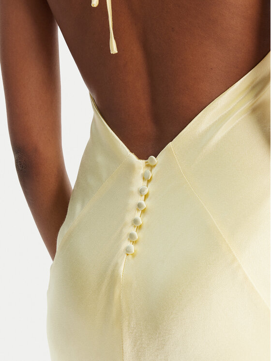 Bardot Bardot Večerní šaty Yve Contrast Halter 59315DB Žlutá Slim Fit