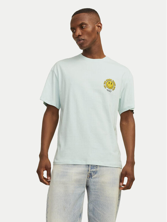 Jack&Jones Tričko Jorfrutti 12256926 Modrá Wide Fit