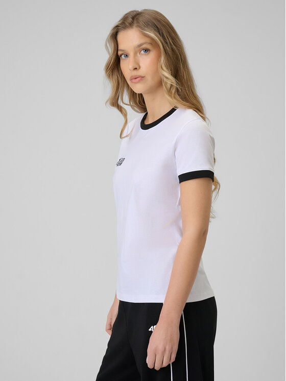 4F 4F T-Shirt SPORTS CLUB Biały Regular Fit