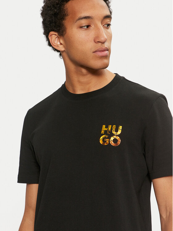 HUGO Hugo T-Shirt Diridumti 50522134 Czarny Regular Fit