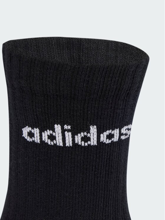 adidas adidas Skarpety długie Linear Crew Socks Cushioned Socks 6 Pair Pack Czarny