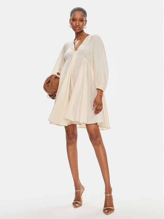 PINKO Pinko Sukienka codzienna Beowulf Abito 103587 A1X2 Écru Regular Fit