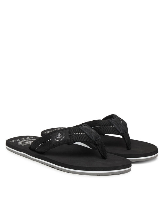 Tommy Hilfiger Tommy Hilfiger Žabky Patch Hilfiger Beach Sandal FM0FM05804 Čierna