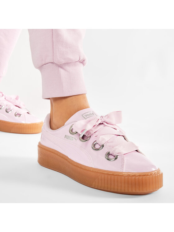 Puma Sneakers Basket Platform Kiss Anodized Jr 366822 03 Rose