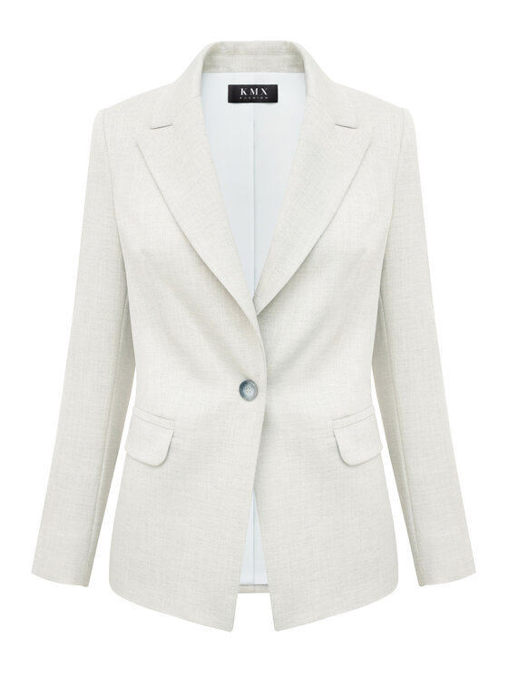 KMX KMX Marynarka 107750001 Beżowy Fitted Fit
